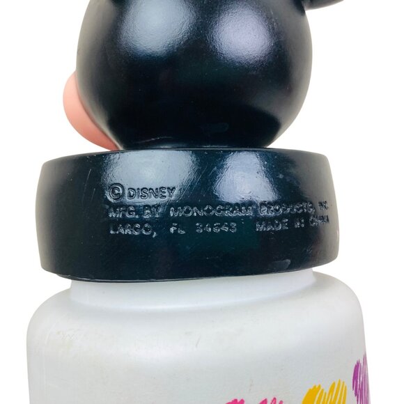 Disney 3D Minnie Mouse Vintage 90s Plastic Water Bottle 13" Nostalgia Retro - Picture 6 of 9